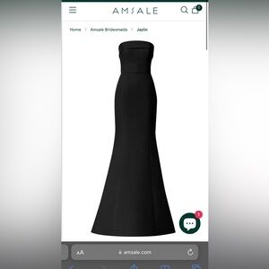 Amsale black dress